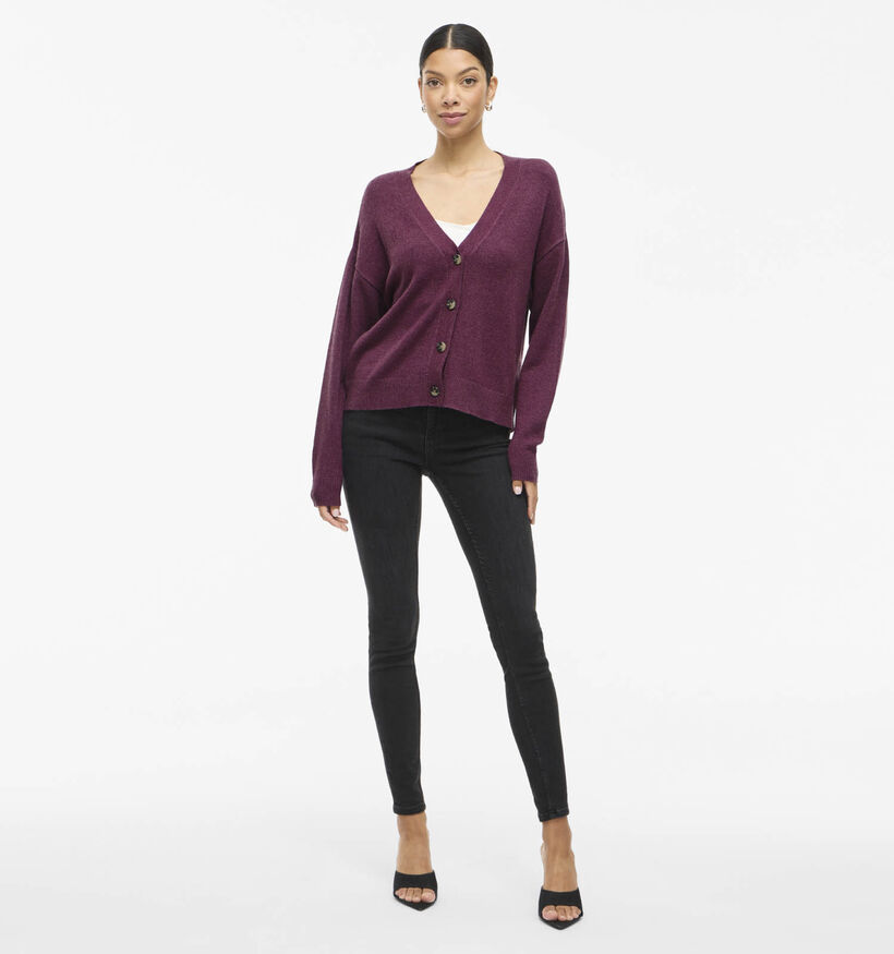 Vila Viril Knit Gilet en Bordeaux pour femmes (361328)
