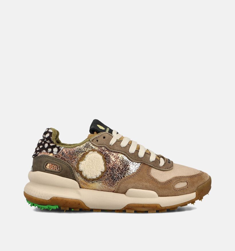 Satorisan Chacrona Premium Donkerbeige/Bruine Sneakers voor dames (361792) - geschikt voor steunzolen