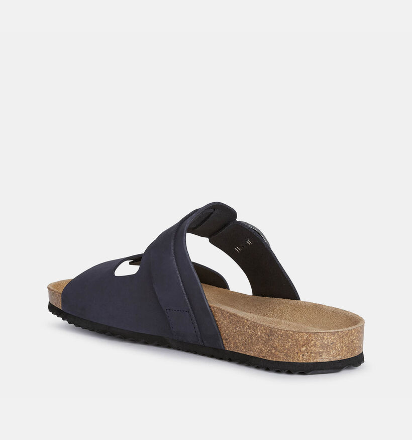 Geox Ghita Nu-pieds en Bleu fonc&eacute; pour hommes (369111)