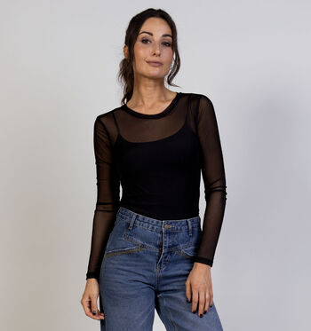 Vero Moda T-shirts Zwart/Beige