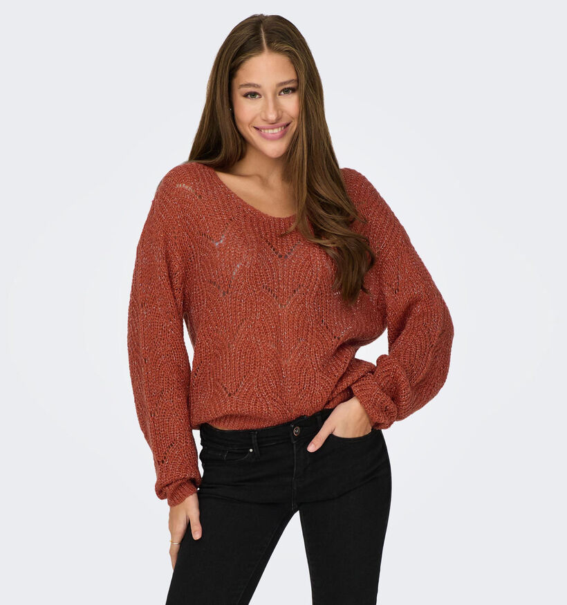 JDY Badut Bruine Trui met v-hals voor dames (330958)