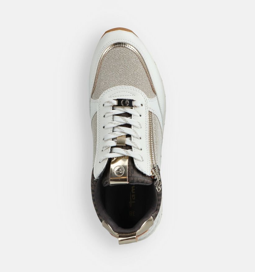 Tamaris Baskets habill&eacute;es en &Eacute;cru pour femmes (367595) - pour semelles orthop&eacute;diques