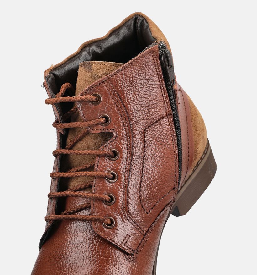 Via Borgo Bruine Geklede Boots met Veters voor heren (373767)
