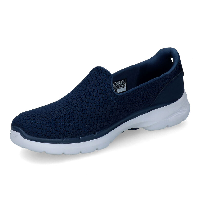 Skechers Go Walk 6 Blauwe Instappers voor dames (305301)