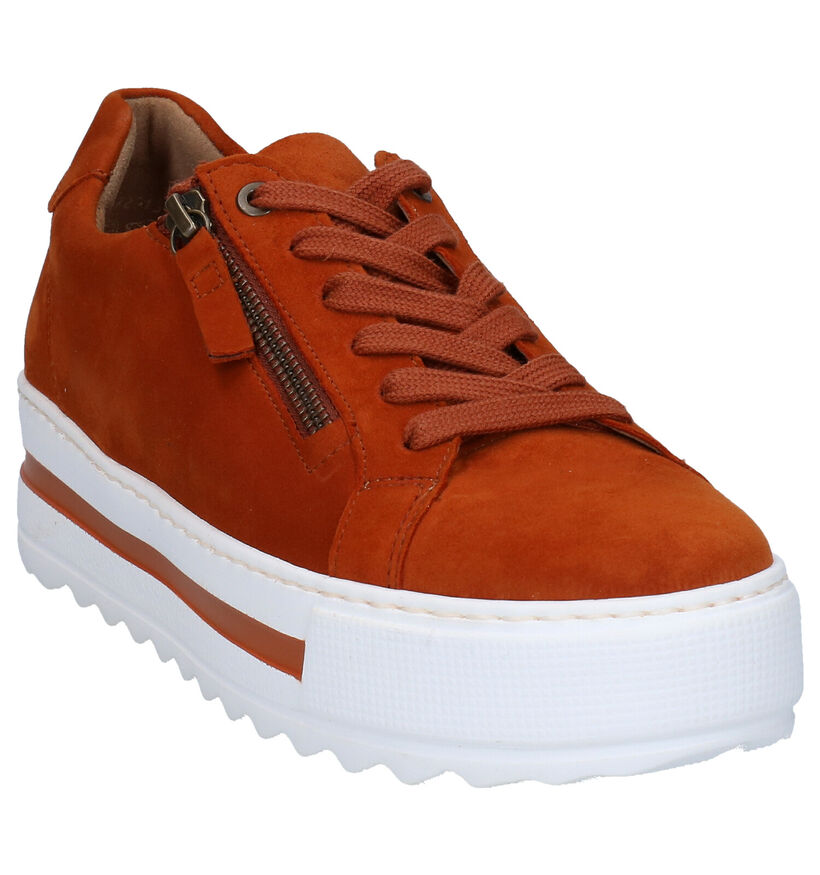 Gabor OptiFit Oranje Veterschoenen in nubuck (282323)