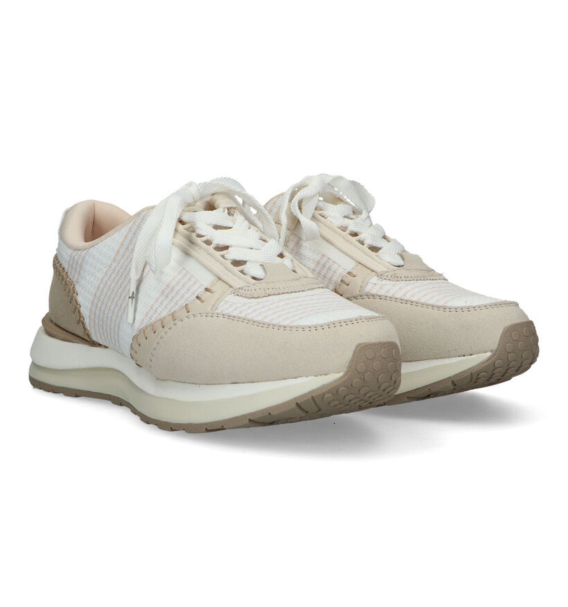 Tamaris Ecru Sneakers voor dames (320530) - geschikt voor steunzolen