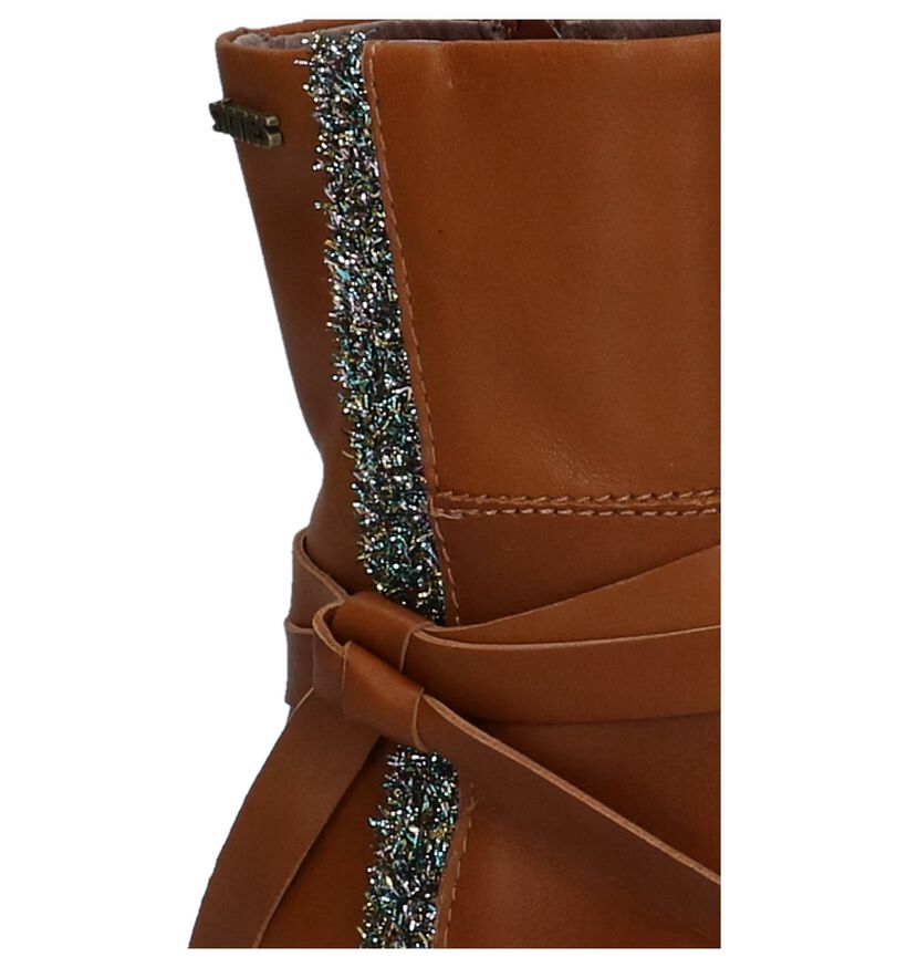 STONES and BONES Bottes basses en Cognac en cuir (223394)