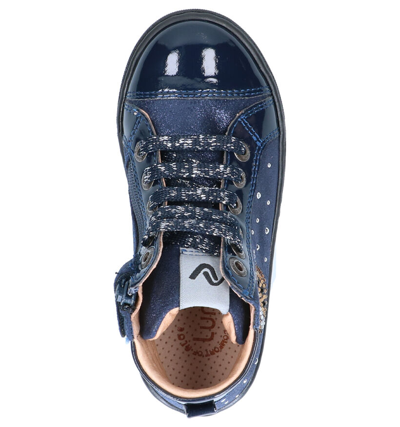 Lunella Chaussures hautes en Bleu foncé en cuir (259010)
