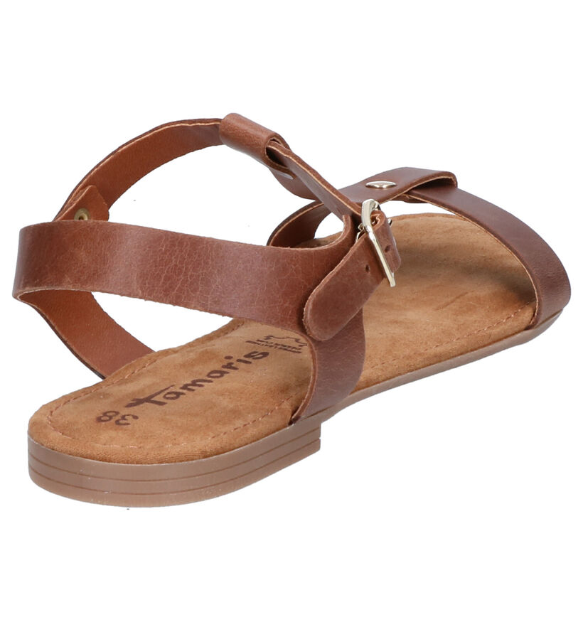 Tamaris Cognac Sandalen in leer (275600)