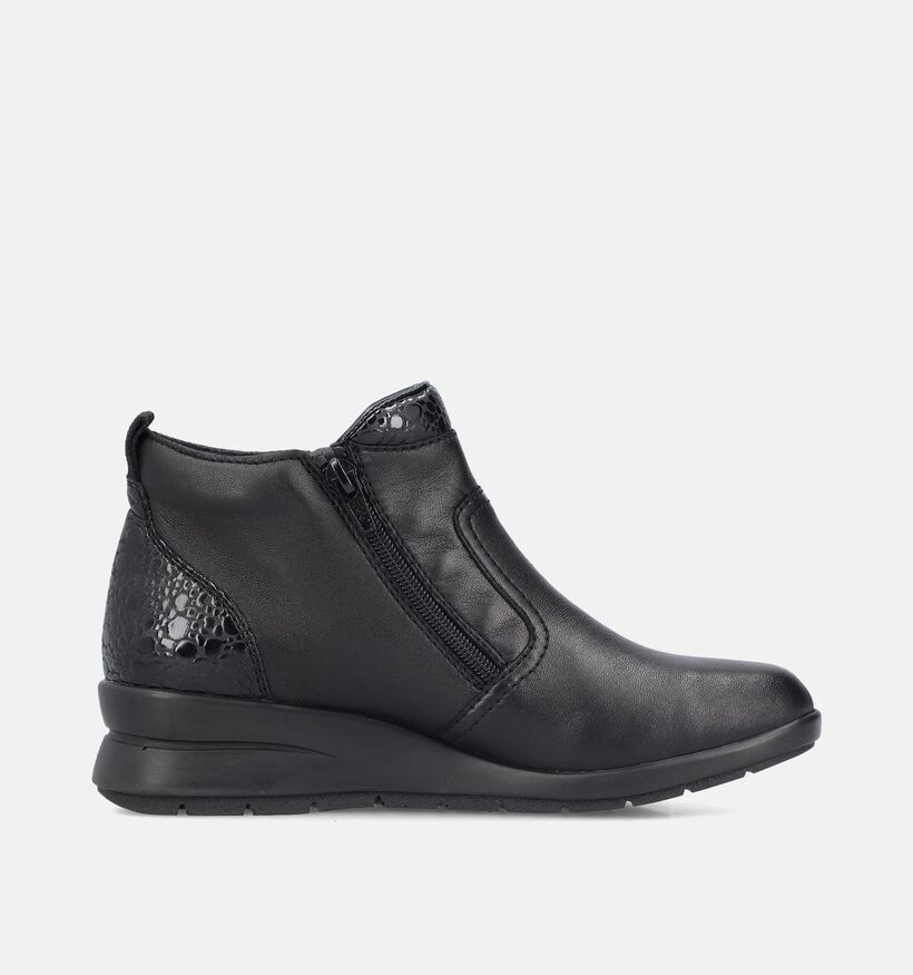 Rieker Bottillons avec talon compensé en Noir pour femmes (347408) - pour semelles orthopédiques