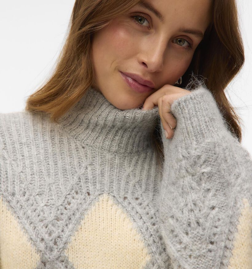 Vero Moda Paloma Pull en Gris pour femmes (364548)