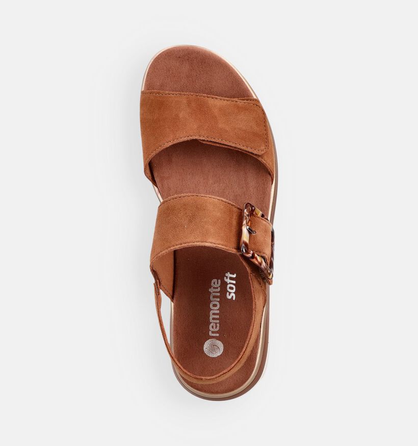 Remonte Suede Cognac Sandalen voor dames (370467) - geschikt voor steunzolen
