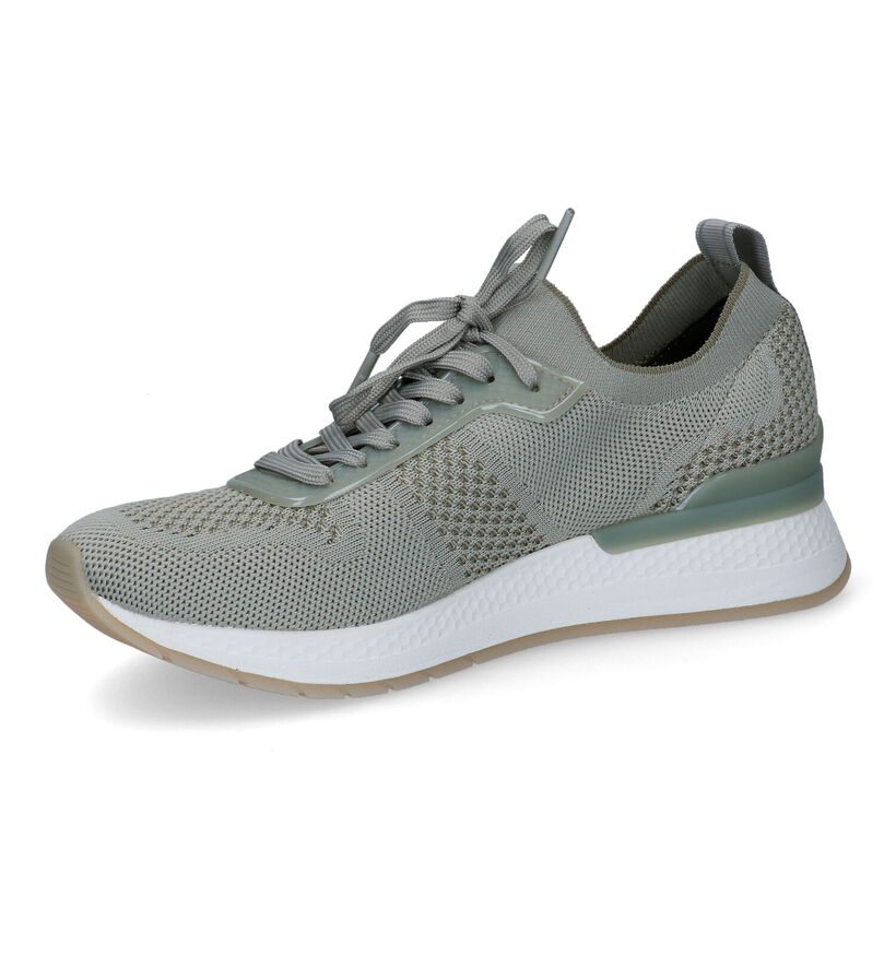 Tamaris Fashletics Baskets slip-on en Vert kaki en textile (306332)