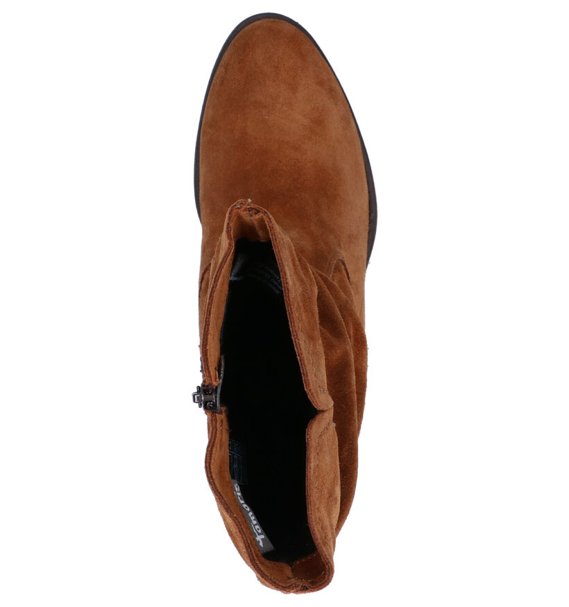 Tamaris Cognac Korte Laarzen in daim (257146)