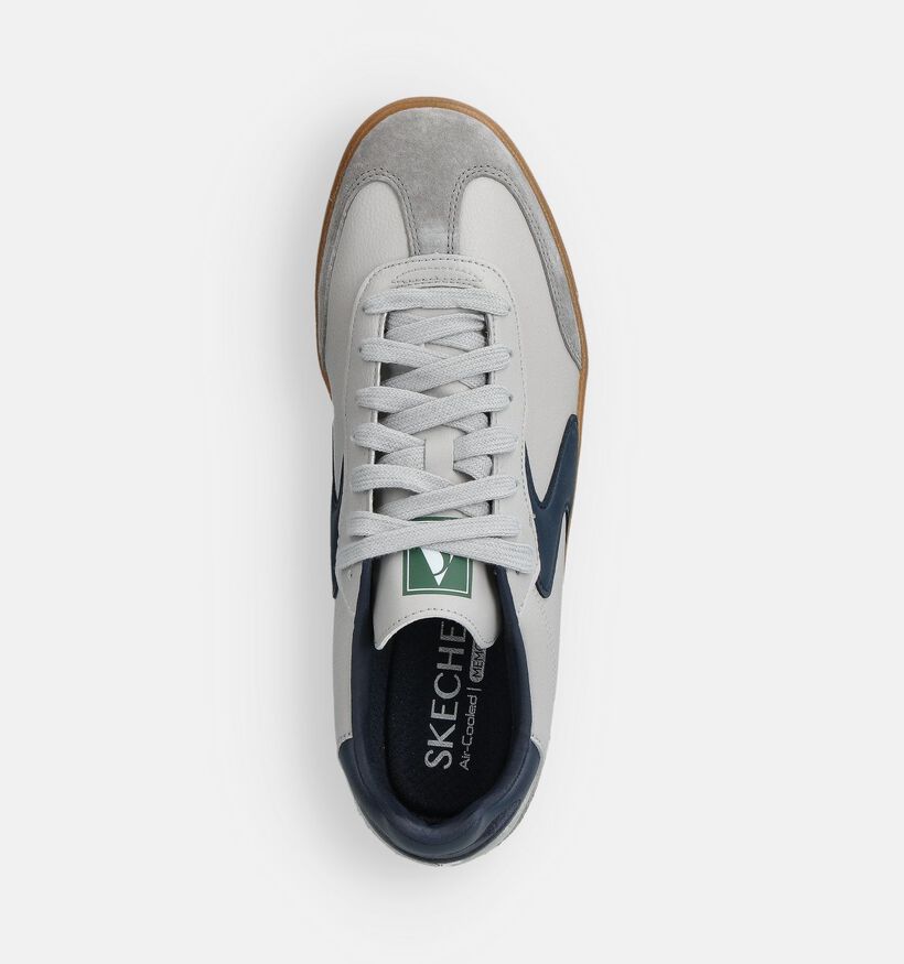 Skechers Hotshot Baskets en Blanc/Bleu pour hommes (359763) - pour semelles orthopédiques