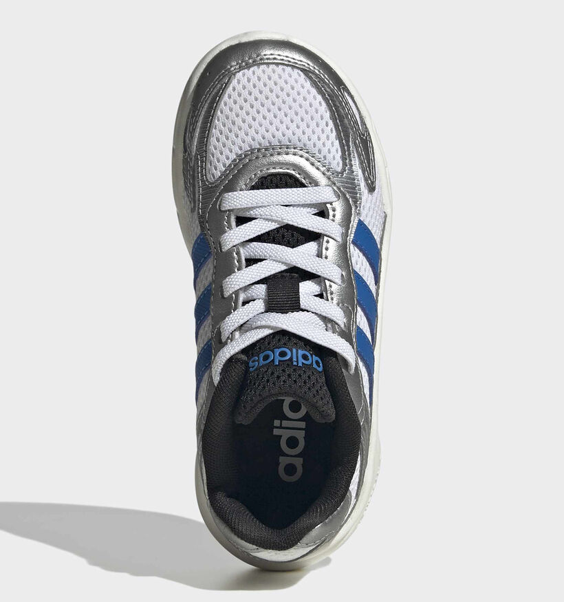 adidas Eclyptix 2000 Witte/Zilveren Sneakers voor jongens, meisjes (375413) - geschikt voor steunzolen