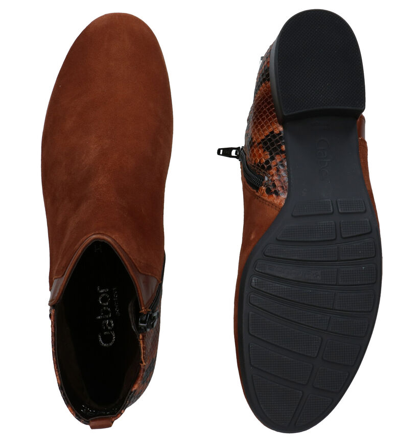 Gabor Cognac Enkellaarzen in nubuck (283814)