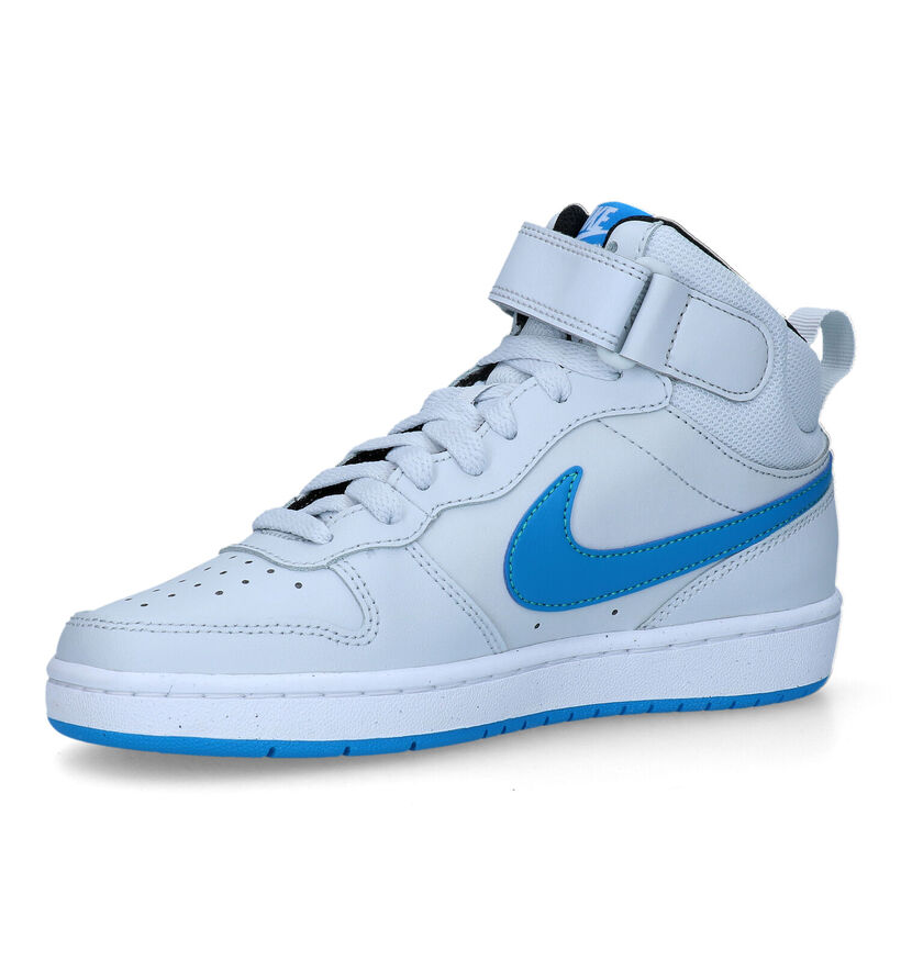 Nike Court Borough Mid Baskets en Gris pour garçons (334219)