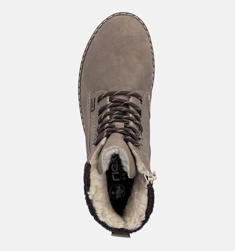 Rieker Taupe Boots met Veters en Rits voor dames (379876)