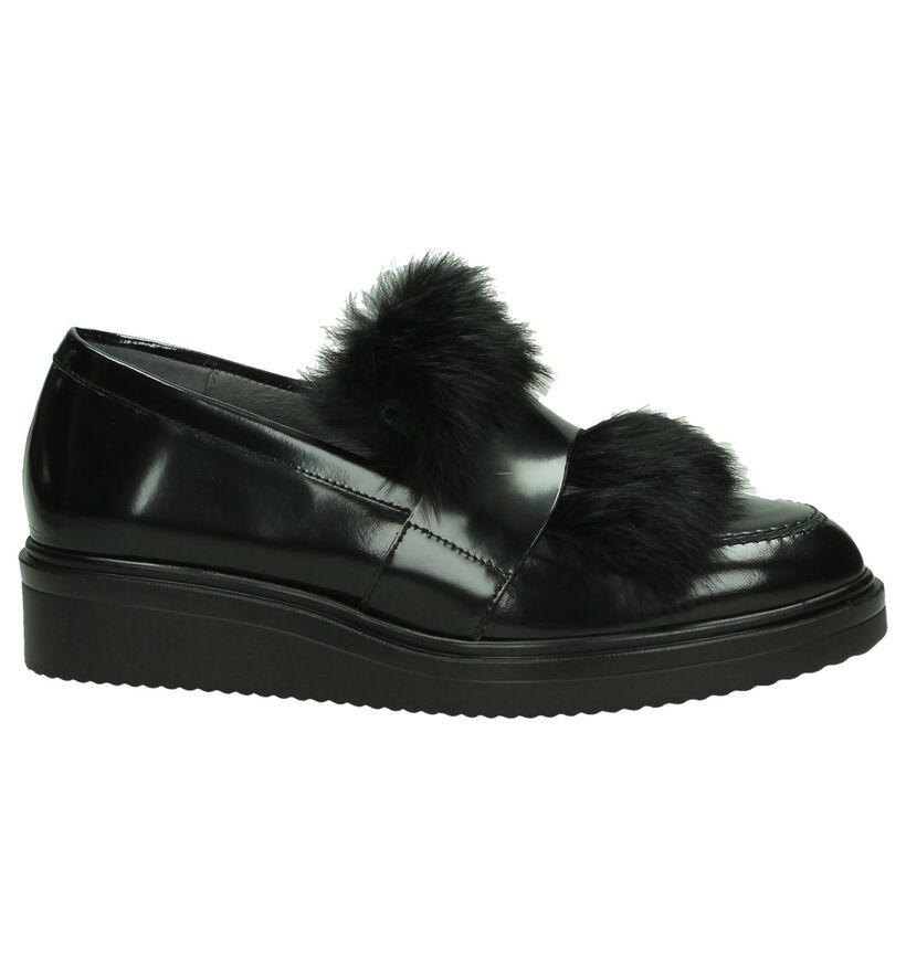 Via Roma Chaussures slip-on en Noir en cuir (185575)