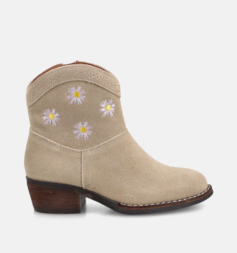 Milo & Mila Beige Cowboylaarzen Broderie voor meisjes (373269)