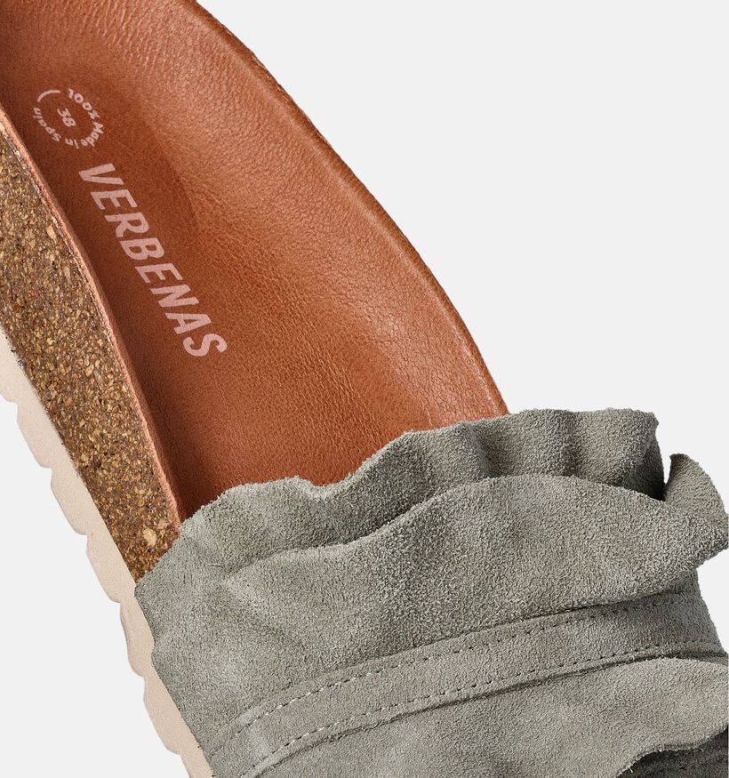 Verbenas Rocio Nu-pieds plates en Vert pour femmes (357417)