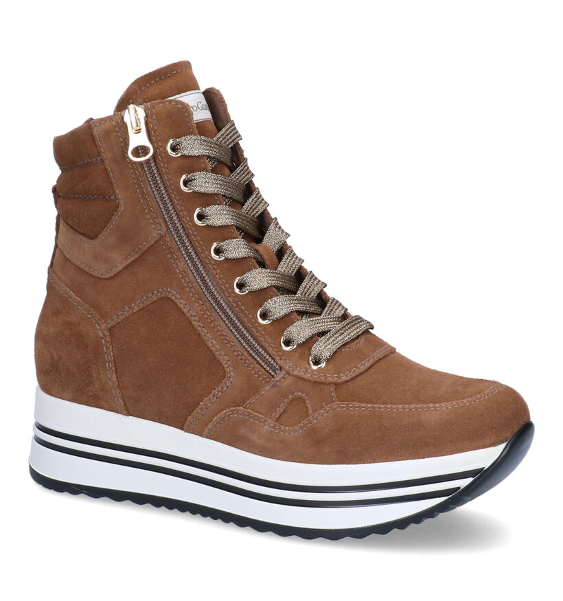 NeroGiardini Cognac Sneakers voor dames (300052) - geschikt voor steunzolen