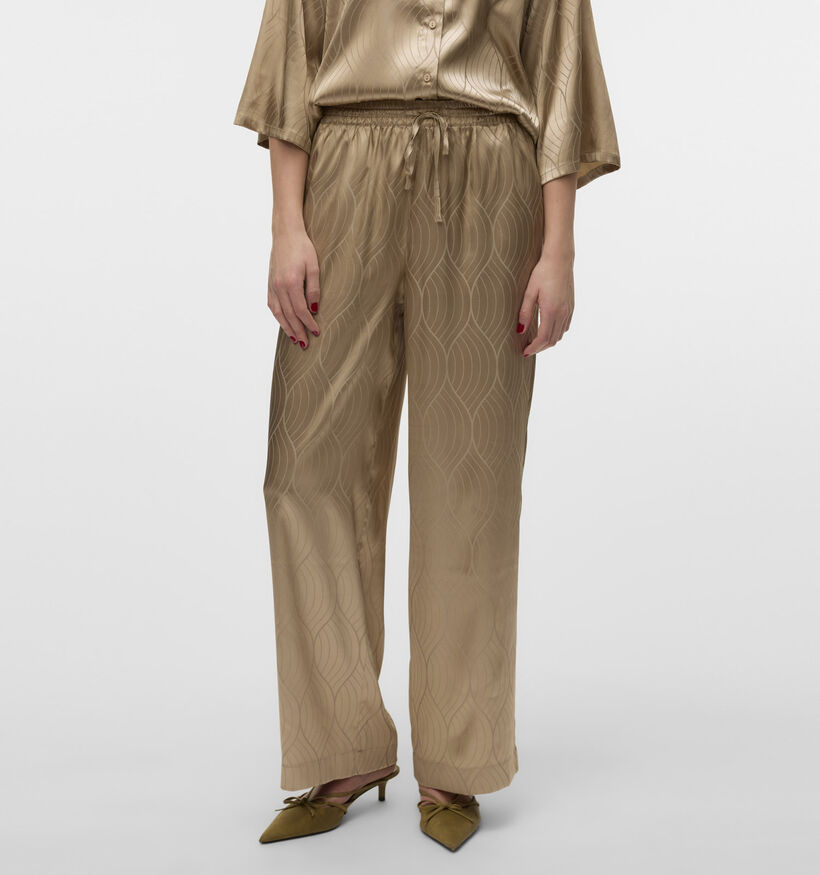 Vero Moda Brielle Bronzen Wijde broek voor dames (353172)