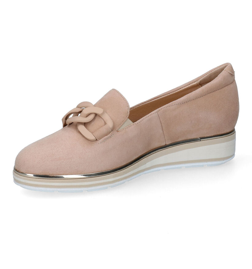 Softwaves Beige Mocassins in daim (308390)