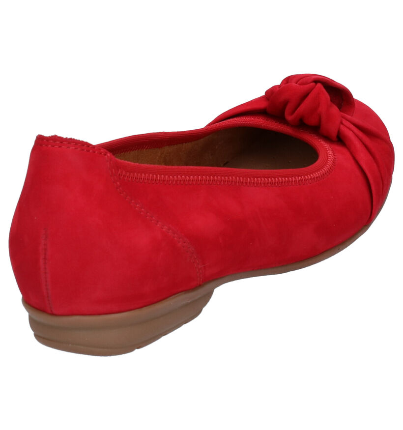 Gabor Easy Walking Rode Ballerina's in nubuck (271648)