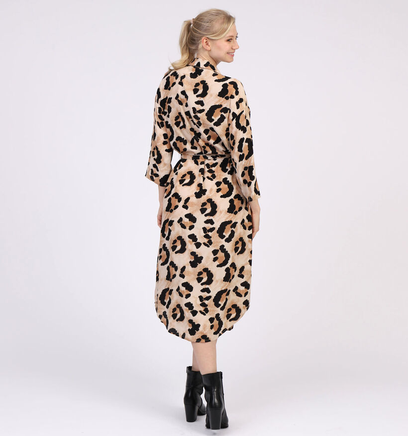 Vila Robe Chemise en Beige Leopard (310003)