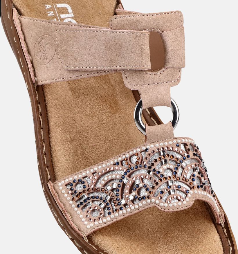 Rieker Roze Slippers voor dames (370398)