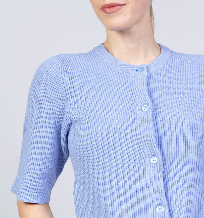 Desires Delta Short Sleeve Knit Blauwe Cardigan voor dames (366689)