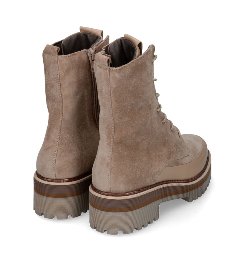Softwaves Boots à lacets en Beige en daim (316718)