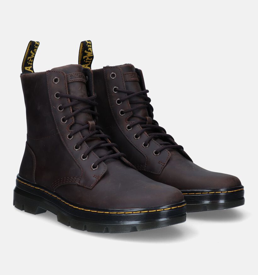 Dr. Martens Combs Leather Bruine Boots voor heren (327245) - geschikt voor steunzolen