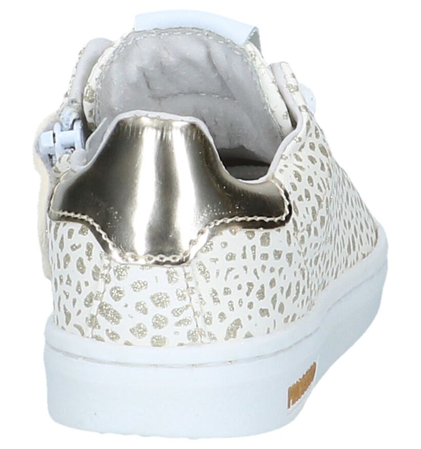 Witte Sneakers met Rits/Veter Pinocchio in leer (246909)