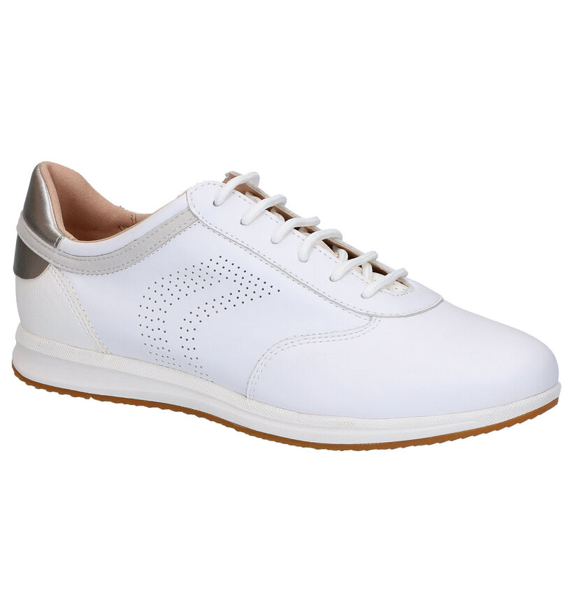 Geox Chaussures à lacets en Blanc en cuir (266845)