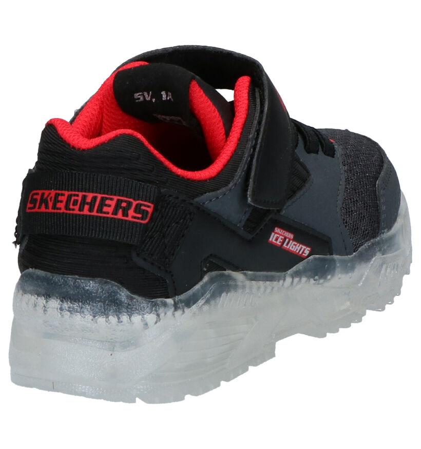Skechers Ice Lights Zwarte Sneakers in kunstleer (277918)