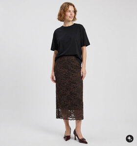 Vila Lorna Donkerbruine Midi-Rok voor dames (379768)