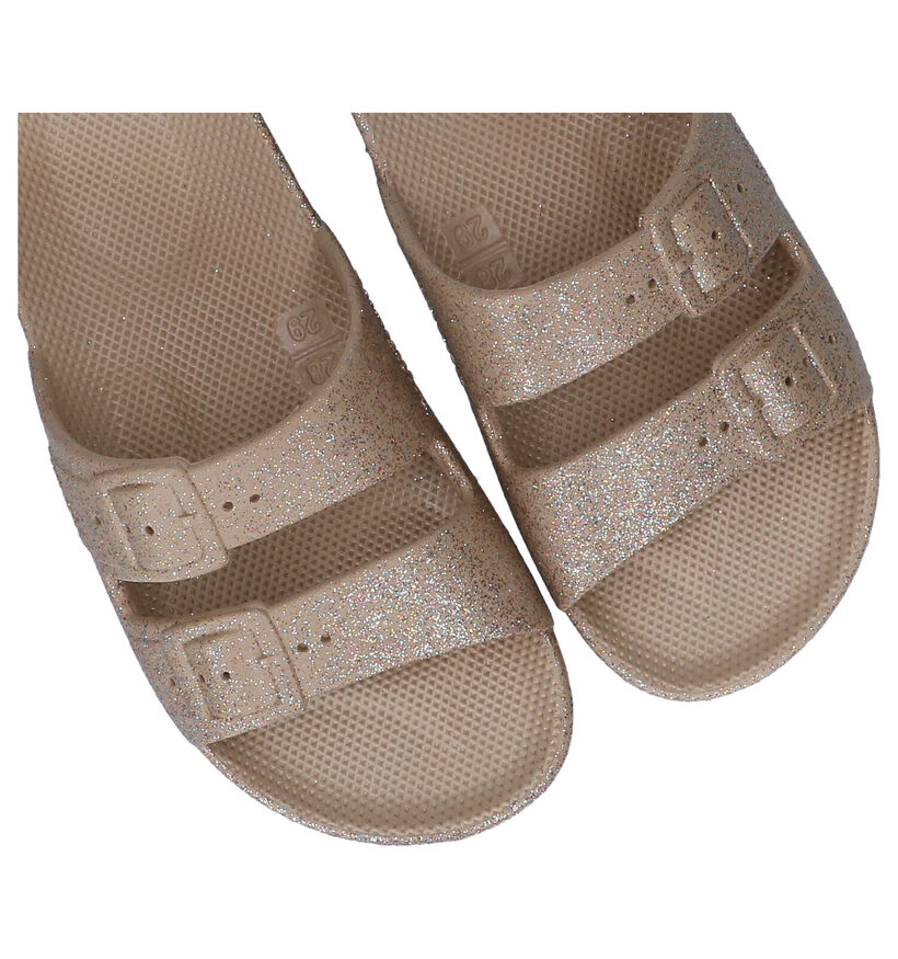 Freedom Moses Celeste Sands Gouden Slippers in kunststof (289634)