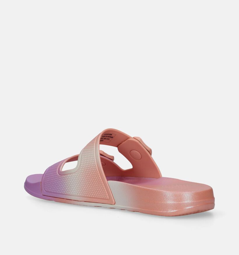 FitFlop Iqushion Iridescent Two-Bar Buckle Roze Slippers voor dames (336944)