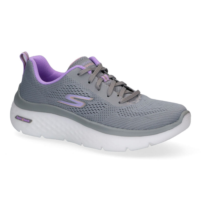 Skechers Go Walk Hyper Burst Space Insight Zwarte Sneakers voor dames (302116)