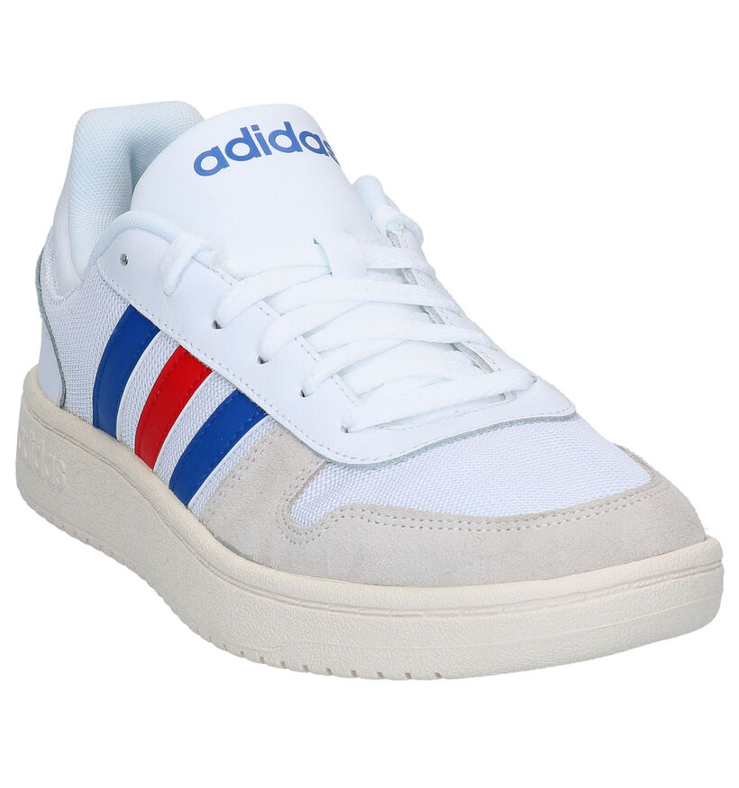 adidas Hoops 2.0 Baskets en Blanc en simili cuir (276427)