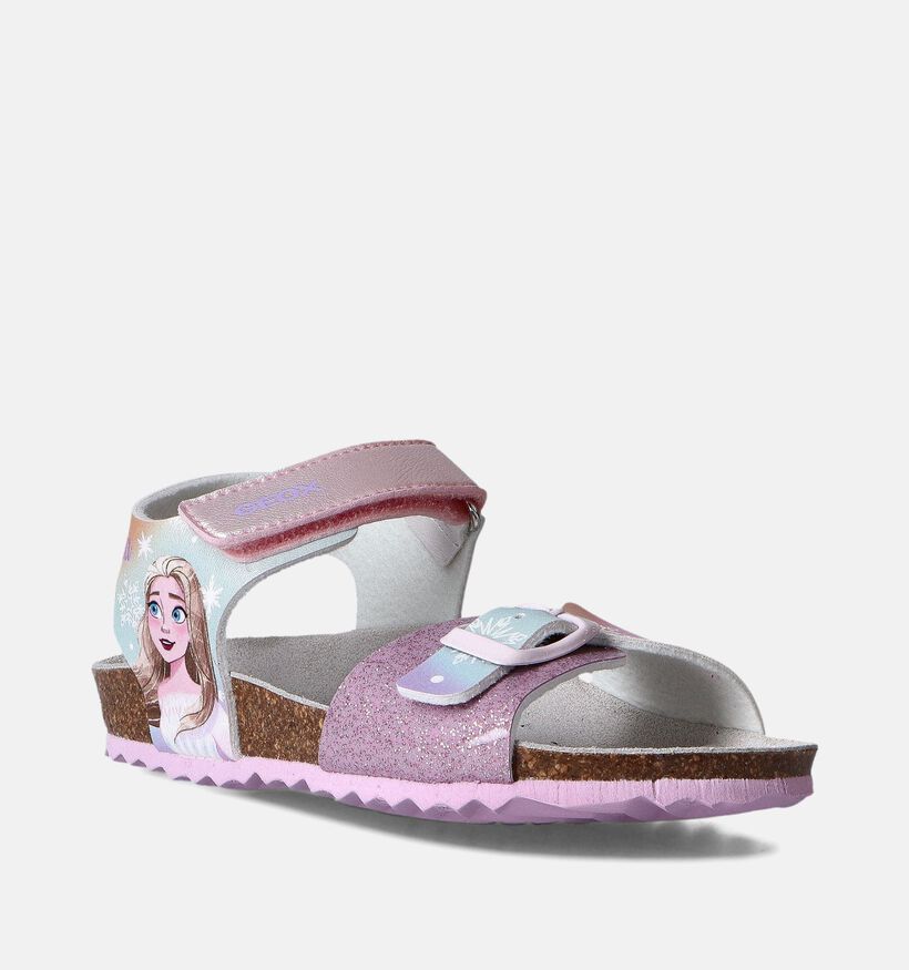 Geox Adriel Frozen Elsa Sandales en Rose pour filles (356418)
