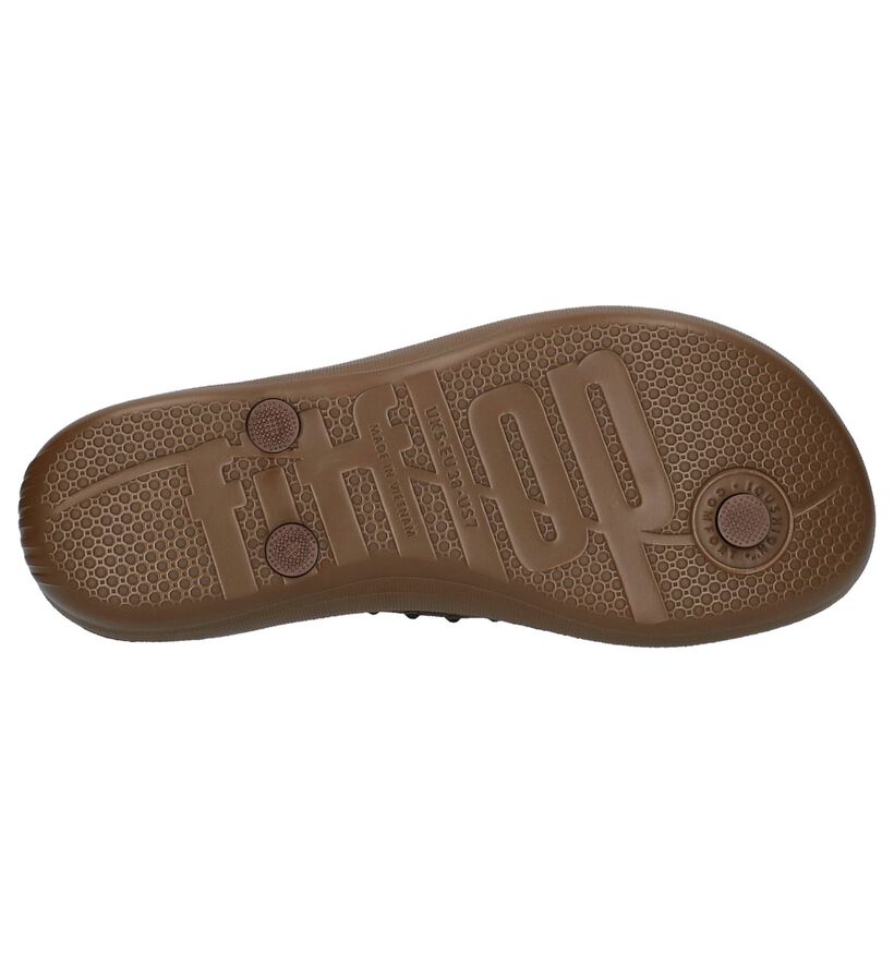 FitFlop Iqushion Ergonomic Bronzen Teenslippers, , pdp