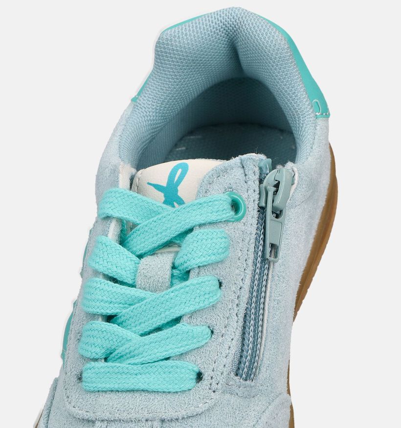 Milo & Mila Baskets basses en Bleu pour filles (372018) - pour semelles orthop&eacute;diques