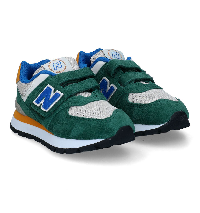 New Balance PV574 Baskets en Vert pour garçons (312318) - pour semelles orthopédiques