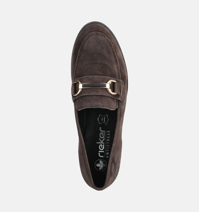 Rieker Antistress Chaussures plates en Brun fonc&eacute; pour femmes (376586)