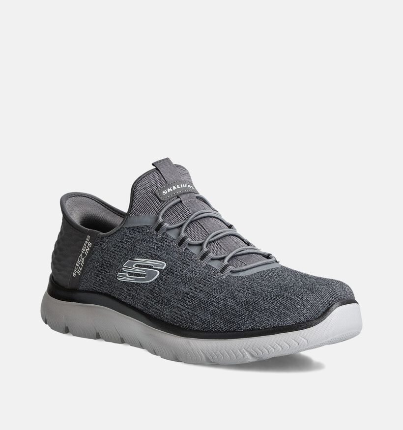 Skechers Summits Key Pace Grijze Slip-ins voor heren (353217)
