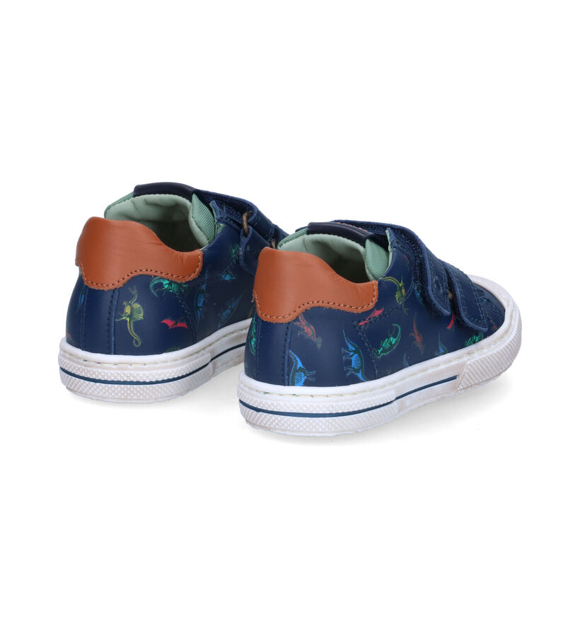 STONES and BONES Rusbe Blauwe Velcroschoenen in leer (303483)